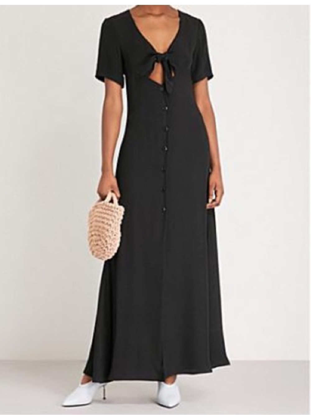 STAUD Front Tie Maya Maxi Dress size 0